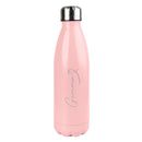 Personalised Heart Pink Metal Insulated Drinks Bottle