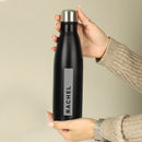 Personalised Black Metal Insulated Drinks Bottle