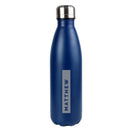 Personalised Rectangle Navy Metal Insulated Drinks Bottle