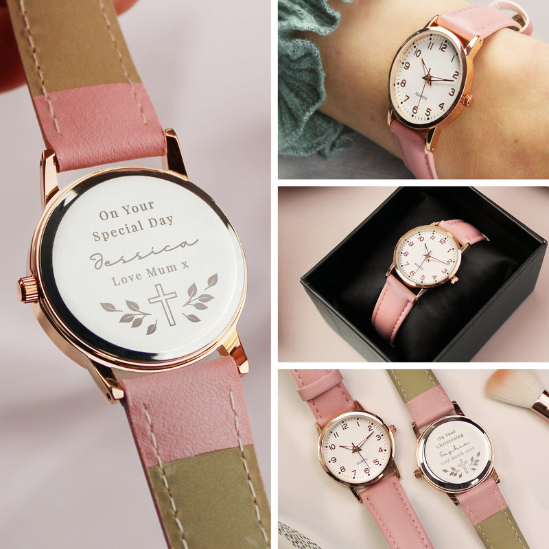 Personalised Holy Communion/Christening Pink Watch