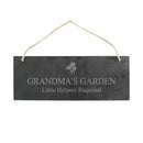 Personalised Flower Motif Hanging Slate Plaque