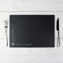 Personalised Heart Motif Slate Placemat
