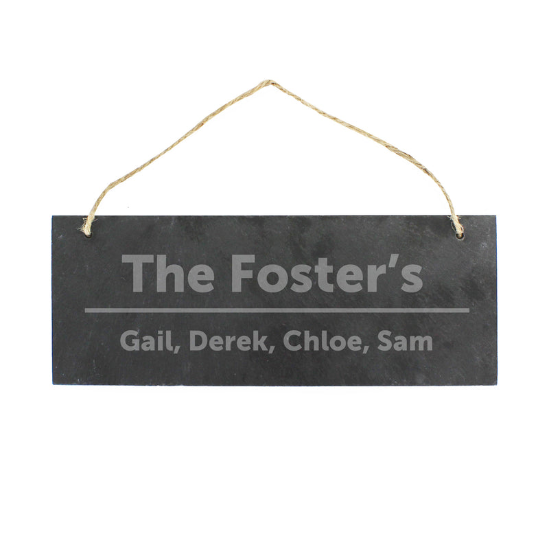 Personalised Hanging Slate Sign