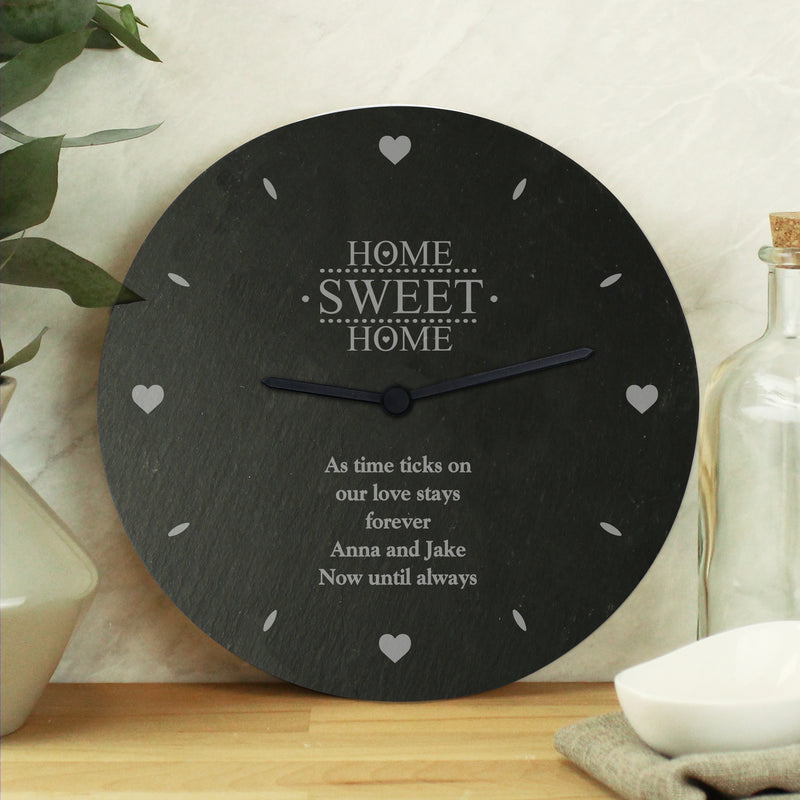 Personalised Home Slate Clock
