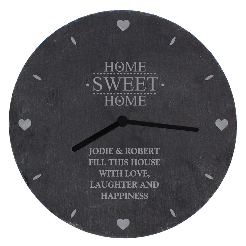 Personalised Home Slate Clock