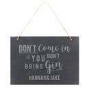 Personalised Gin Large Hanging Slate Sign
