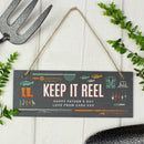 Personalised "Keep It Reel" Printed Hanging Slate Plaque
