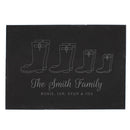 Personalised Welly Boot Family of Four Slate