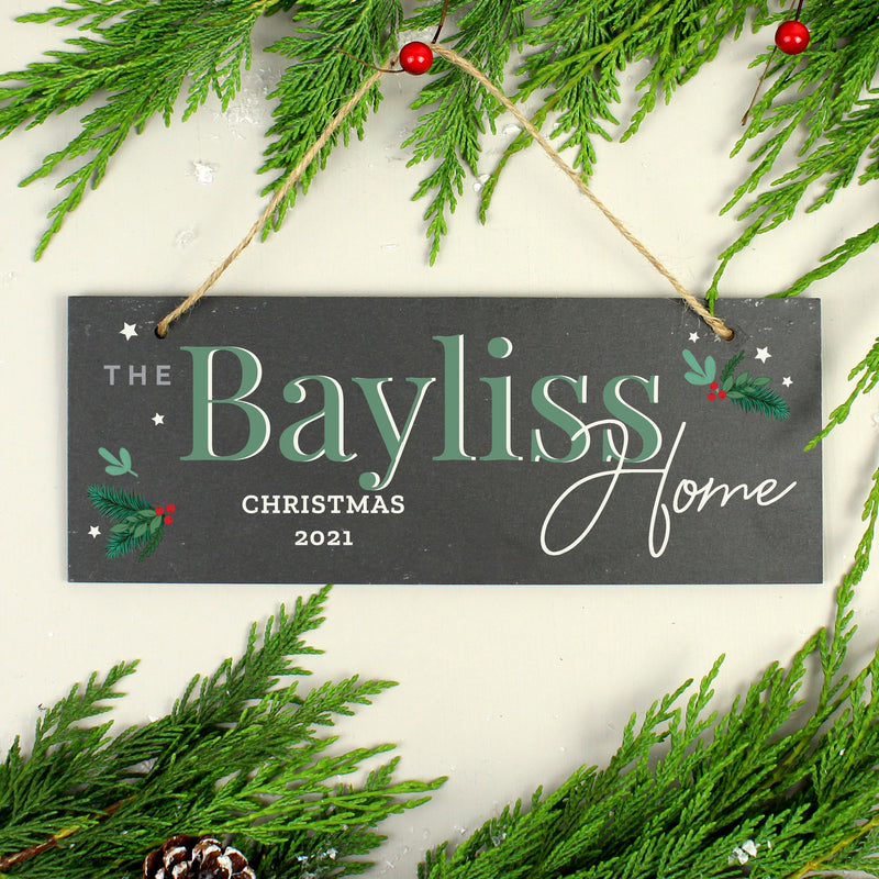 Personalised Christmas Slate Plaque