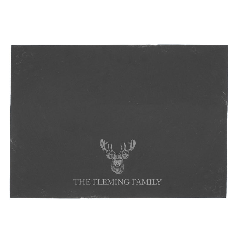 Personalised Stag Slate Placemat