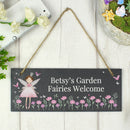 Personalised Fairy Princess Garden Hanging Slate Sign
