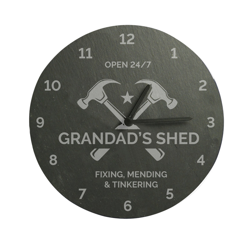 Personalised Tools Slate Clock