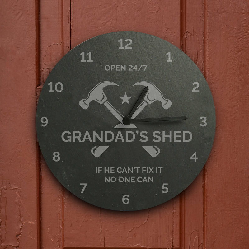 Personalised Tools Slate Clock