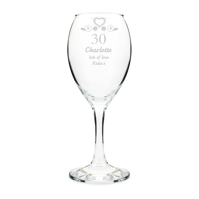 Personalised Birthday Craft Wine Glass