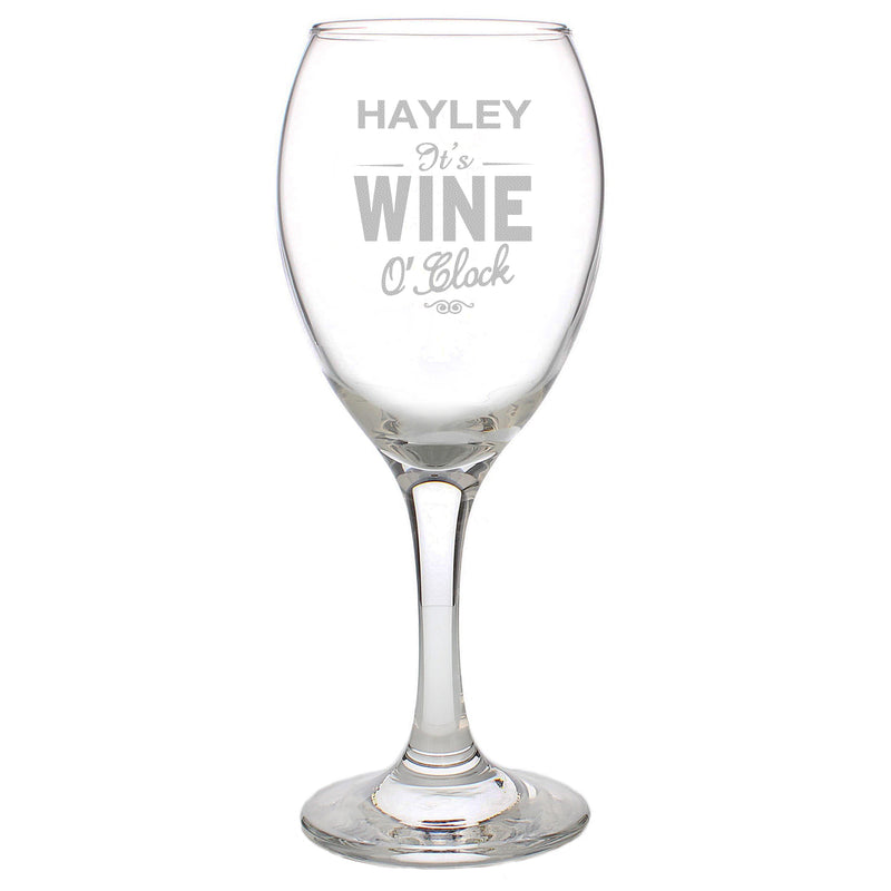 Wine O'Clock Wine Glass