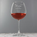 Personalised Decorative Bottle of Wine Glass