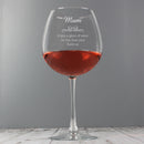 Personalised Decorative Bottle of Wine Glass