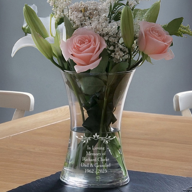 Personalised Sentiments Glass Vase