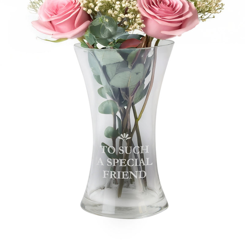 Personalised Waisted Glass Vase