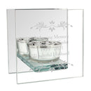 Personalised Sentiments Mirrored Glass Tea Light Candle Holder