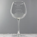 Personalised 'Wine Improves with Age' Bottle of Wine Glass