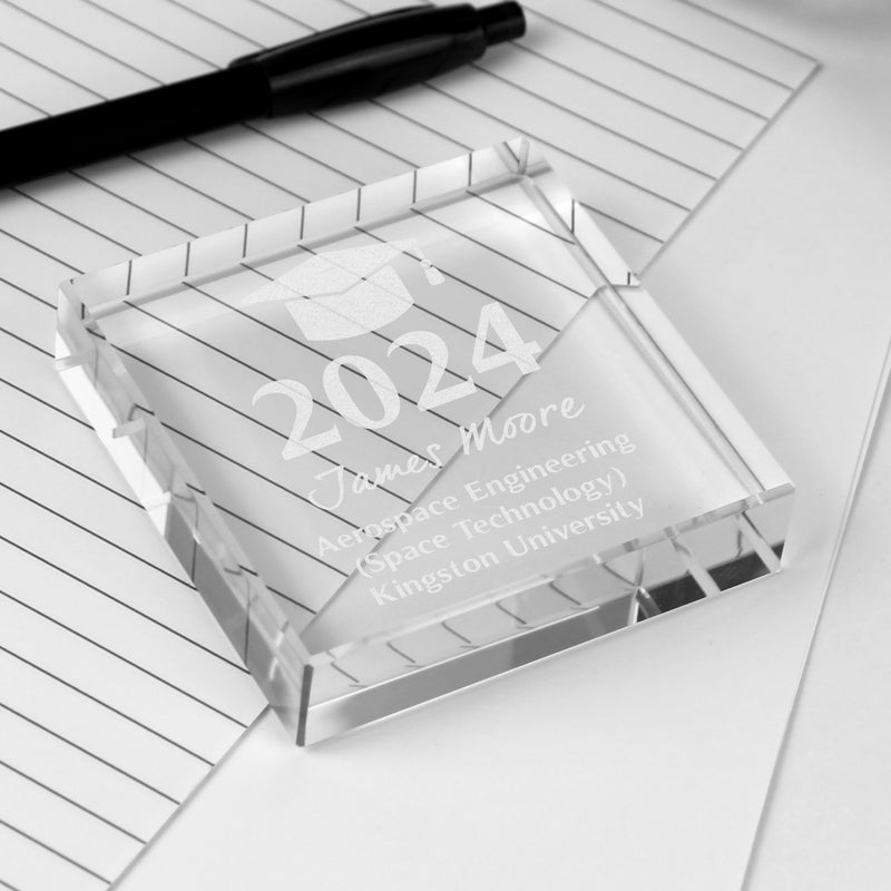 Personalised Graduation Crystal Token