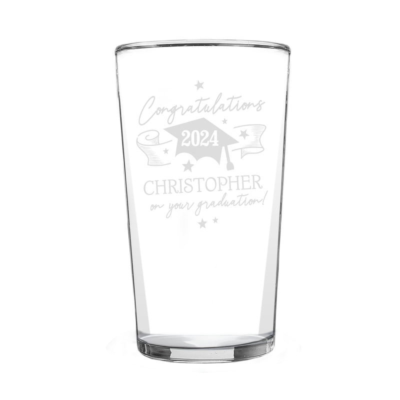 Personalised Graduation Pint Glass Ã?