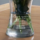 Personalised Love You To The Moon and Back Glass Vase