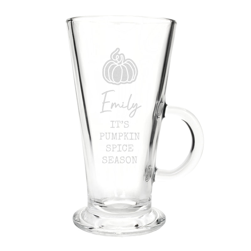 Personalised Pumpkin Latte Glass