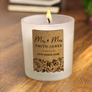 Personalised Wedding Cork Label Candle Jar