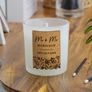 Personalised Wedding Cork Label Candle Jar