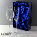 Personalised Hand Cut Heart Pair of Flutes with Gift Box