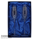 Personalised Hand Cut Little Hearts Pair of Flutes with Gift Box