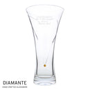 Personalised Large Hand Cut Gold Diamante Heart Vase