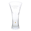 Personalised Large Hand Cut Gold Diamond Effect Heart Vase