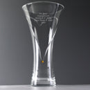 Personalised Large Hand Cut Gold Diamond Effect Heart Vase