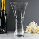 Personalised Large Hand Cut Gold Diamond Effect Heart Vase