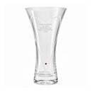 Personalised Large Hand Cut Ruby Diamond Effect Heart Vase