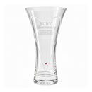 Personalised Ruby Anniversary Hand Cut Diamond Effect Heart Vase