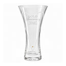 Personalised Gold Anniversary Large Hand Cut Diamond Effect Heart Vase