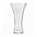 Personalised Silver Anniversary Large Hand Cut Diamond Effect Heart Vase
