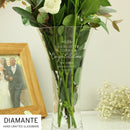 Personalised Hand Cut Diamante Heart Vase