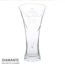 Personalised Hand Cut Diamante Heart Vase