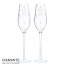 Personalised Hand Cut Heart Celebration Pair of Flutes with Gift Box