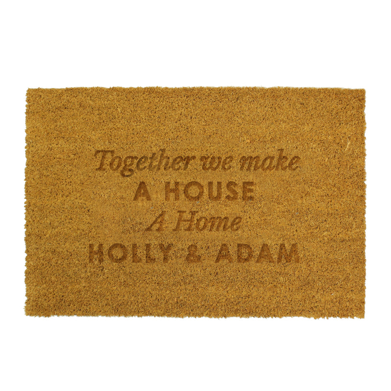 Personalised Free Text Rectangle Indoor Doormat