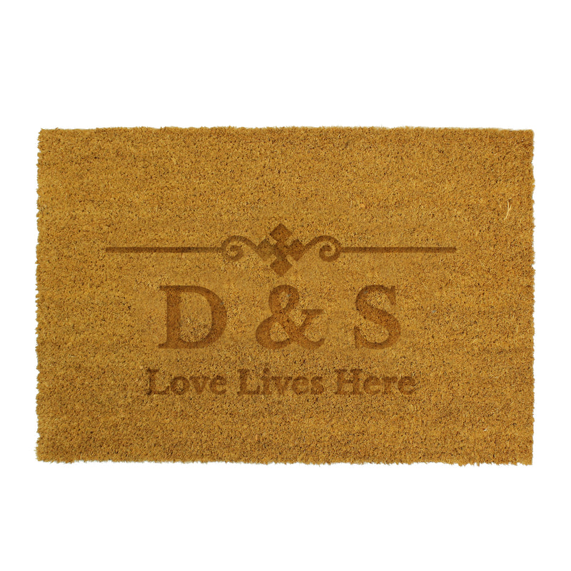 Personalised Ornate Rectangle Indoor Doormat