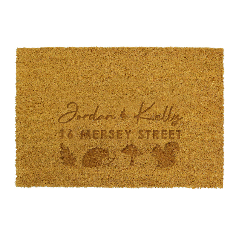 Personalised Pumpkin Rectangle Doormat