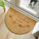 Personalised Pumpkin Half Moon Doormat