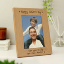 Personalised Happy Father's Day 5x7 Oak Finish Photo Frame