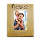 Personalised 'To the Moon and Back' 6x4 Wooden Photo Frame